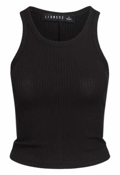 Lioness US Shopify HAUTE BASIC SINGLET - BLACK -Lioness Sales Shop 02 02 22 LIONESS GhostMannequin0825