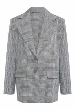 Lioness US Shopify EVANESCENCE BLAZER - GREY CHECK -Lioness Sales Shop 06 04 22 LIONESS GhostManny MAY3427