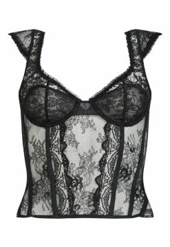 Lioness US Shopify SOME LIKE IT HOT LACE CORSET - ONYX -Lioness Sales Shop 07 06 22 LIONESS GM JUNE JUNE GM 224