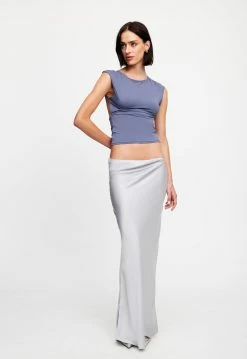 Lioness US Shopify UNO TIE TOP - SLATE -Lioness Sales Shop 07 12 22 LIONESS JAN Kristel JAN 1050