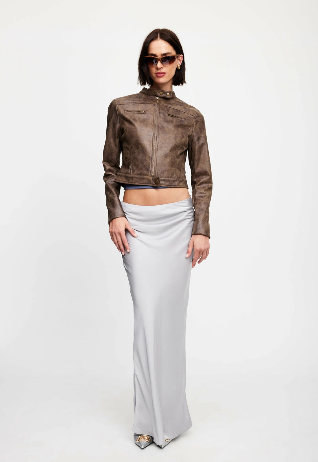 Lioness US Shopify BELLA MOTO JACKET - CHOCOLATE 3 Lioness US Shopify BELLA MOTO JACKET - CHOCOLATE - Image 3