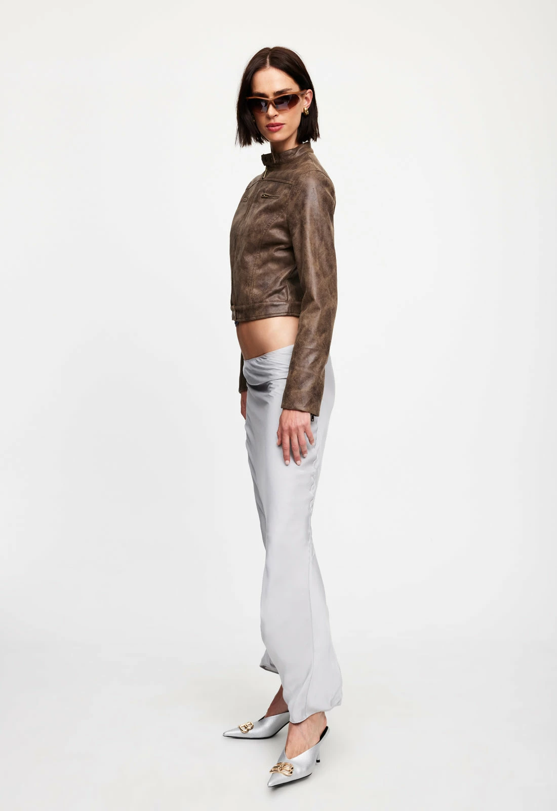 Lioness US Shopify BELLA MOTO JACKET - CHOCOLATE 2 Lioness US Shopify BELLA MOTO JACKET - CHOCOLATE - Image 2