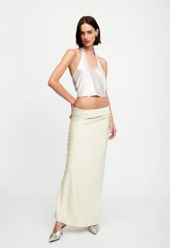 Lioness US Shopify DEVON MAXI SKIRT - CORNSILK -Lioness Sales Shop 07 12 22 LIONESS JAN Kristel JAN 1123