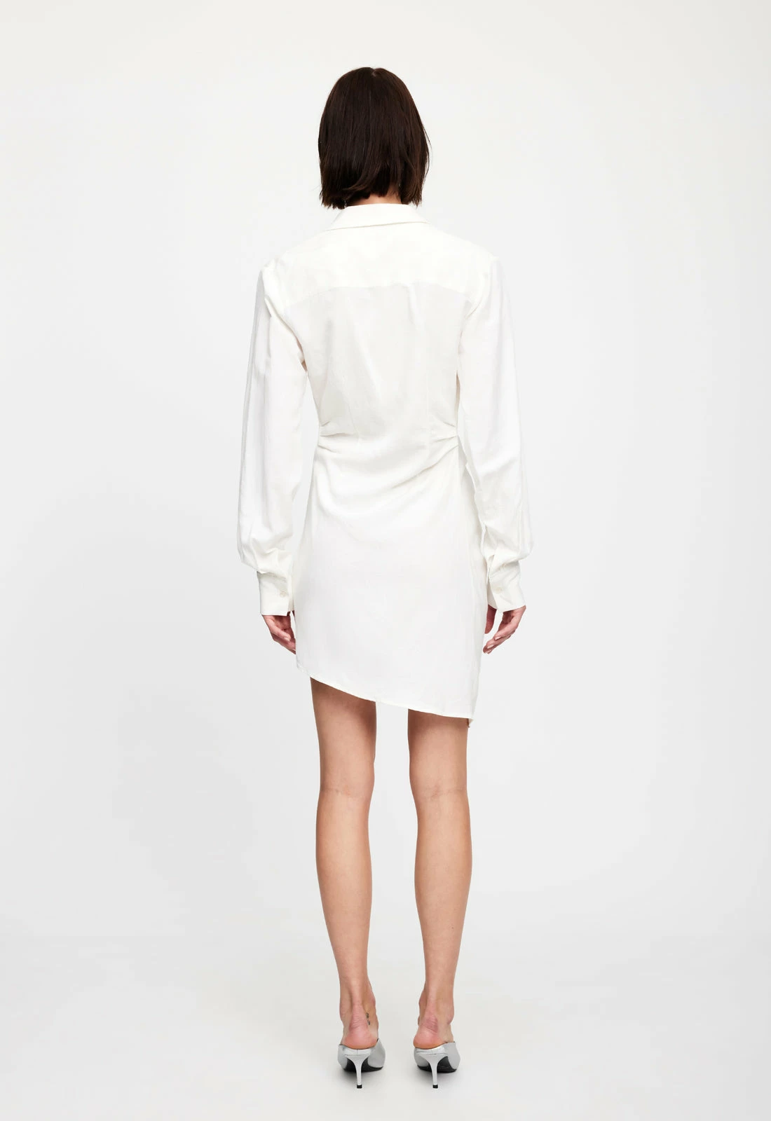 Lioness US Shopify VALENCIA PLUNGE DRESS - SNOW 4 Lioness US Shopify VALENCIA PLUNGE DRESS - SNOW - Image 4