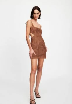 Lioness US Shopify DIEZ MINI DRESS - RUSSET -Lioness Sales Shop 07 12 22 LIONESS JAN Kristel JAN 1262