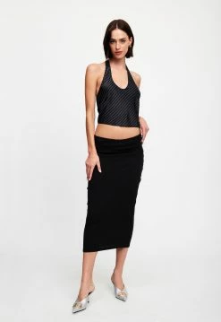 Lioness US Shopify ROXY HALTER - BLACK PINSTRIPE -Lioness Sales Shop 07 12 22 LIONESS JAN Kristel JAN 1412
