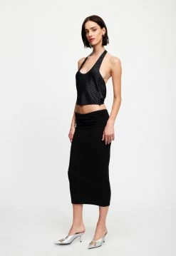 Lioness US Shopify ROXY HALTER - BLACK PINSTRIPE -Lioness Sales Shop 07 12 22 LIONESS JAN Kristel JAN 1418