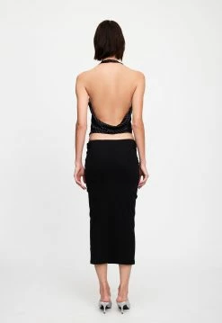 Lioness US Shopify ROXY HALTER - BLACK PINSTRIPE -Lioness Sales Shop 07 12 22 LIONESS JAN Kristel JAN 1424