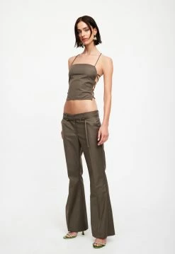 Lioness US Shopify AVARIS TIE TOP - KHAKI -Lioness Sales Shop 07 12 22 LIONESS JAN Kristel JAN 198