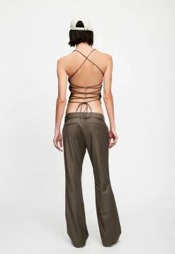 Lioness US Shopify CRAWFORD PANT - KHAKI -Lioness Sales Shop 07 12 22 LIONESS JAN Kristel JAN 257