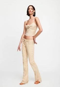 Lioness US Shopify DOWN FOR YOU SUEDE PANT - CAMEL