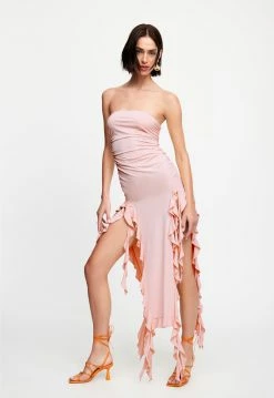 Lioness US Shopify RENDEZVOUS STRAPLESS DRESS - BLUSH -Lioness Sales Shop 07 12 22 LIONESS JAN Kristel JAN 358