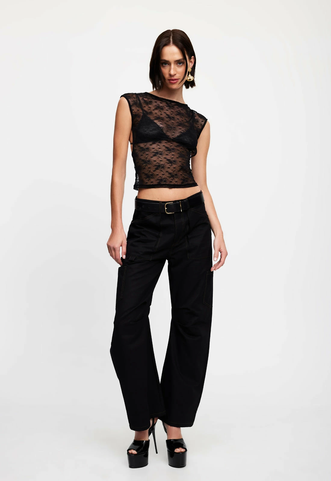 Lioness US Shopify UNO TIE TOP - LICORICE 3 Lioness US Shopify UNO TIE TOP - LICORICE - Image 3