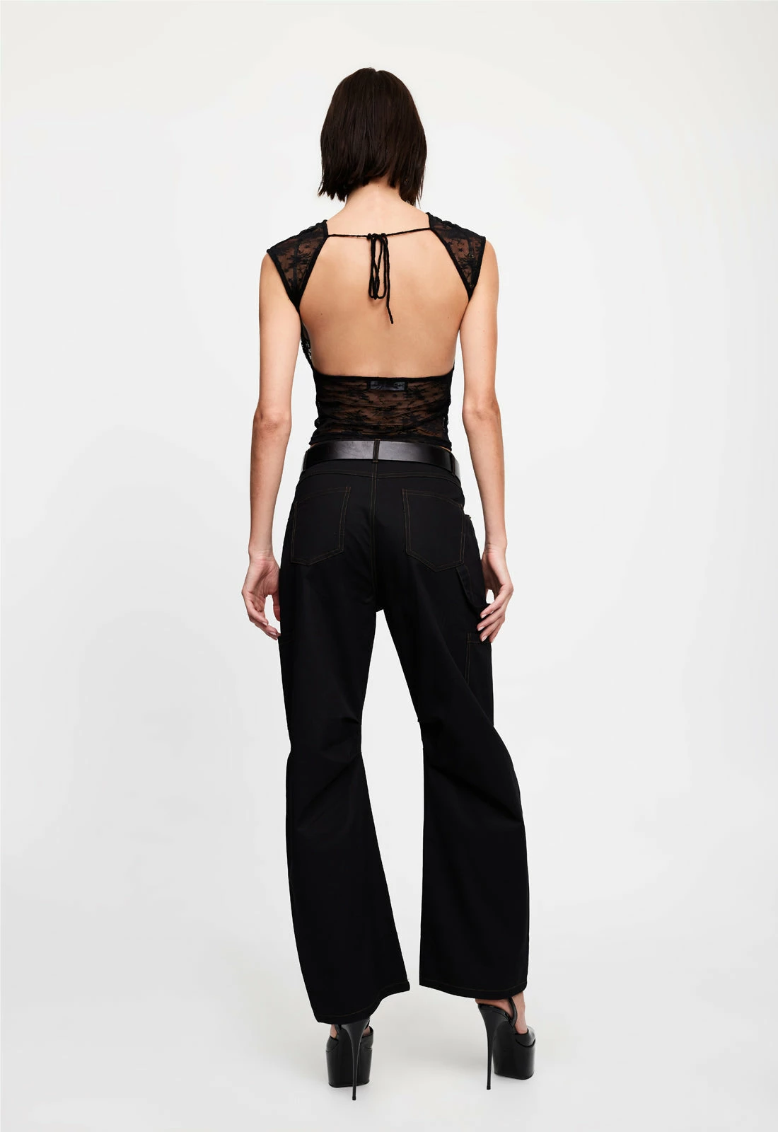 Lioness US Shopify UNO TIE TOP - LICORICE 5 Lioness US Shopify UNO TIE TOP - LICORICE - Image 5