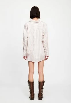 Lioness US Shopify BOYFRIEND SHIRT - SAGE -Lioness Sales Shop 07 12 22 LIONESS JAN Kristel JAN 669