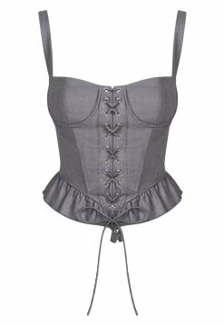 Lioness US Shopify CUATRO CORSET - SLATE