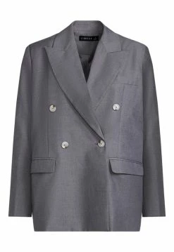 Lioness US Shopify BRENTWOOD BLAZER - SLATE -Lioness Sales Shop 11 10 22 LIONESS OCT GhostMannequin GM OCT 296