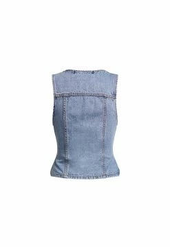 Lioness US Shopify BATROUN VEST - FADED DENIM -Lioness Sales Shop 11 a3c1530f 561d 43f9 af4f 502a9689692f