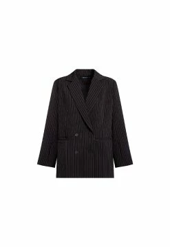 Lioness US Shopify NAOMI PINSTRIPE BLAZER - BLACK PINSTRIPE -Lioness Sales Shop 15 08 22 LIONESS NINETIES GM GM NINETIES 077