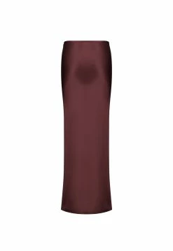 Lioness US Shopify HUDSON SATIN MAXI SKIRT - GARNET -Lioness Sales Shop 15 08 22 LIONESS NINETIES GM GM NINETIES 153