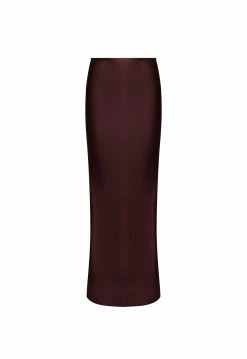 Lioness US Shopify HUDSON SATIN MAXI SKIRT - GARNET -Lioness Sales Shop 15 08 22 LIONESS NINETIES GM GM NINETIES 156