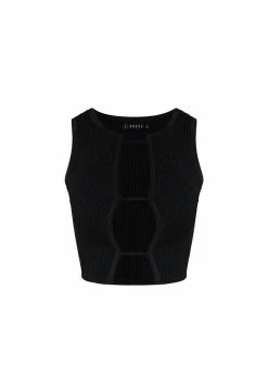Lioness US Shopify RESURGANCE CROP - BLACK