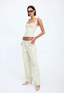Lioness US Shopify FOUNTAIN TAILORED PANT - BEIGE -Lioness Sales Shop 19 12 22 LIONESS eCOMM FEB FEB 039