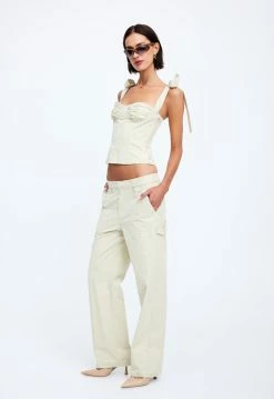 Lioness US Shopify FOUNTAIN TAILORED PANT - BEIGE