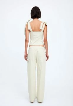 Lioness US Shopify FOUNTAIN TAILORED PANT - BEIGE -Lioness Sales Shop 19 12 22 LIONESS eCOMM FEB FEB 052