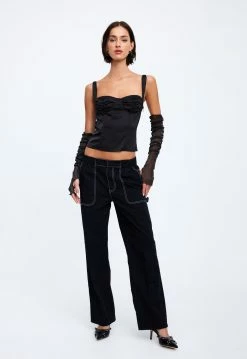 Lioness US Shopify BALLERINA BUSTIER - ONYX -Lioness Sales Shop 19 12 22 LIONESS eCOMM FEB FEB 1125