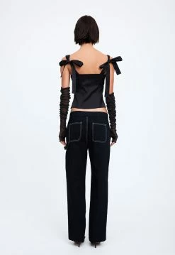 Lioness US Shopify BALLERINA BUSTIER - ONYX -Lioness Sales Shop 19 12 22 LIONESS eCOMM FEB FEB 1147