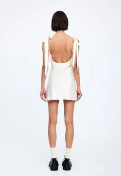 Lioness US Shopify BARBIE MINI DRESS - IVORY -Lioness Sales Shop 19 12 22 LIONESS eCOMM FEB FEB 210 30abc9564c524e5e92fd5e32ba024c03