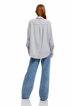 Lioness US Shopify PROVOCATEUR SHIRT - LIGHT GREY PINSTRIPE -Lioness Sales Shop 22 06 22 LIONESS eComm LaPalma Serena CITYOFANGELS2.0 2032