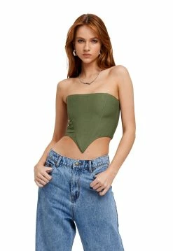 Lioness US Shopify LA QUINTA TUBE TOP - KHAKI -Lioness Sales Shop 22 06 22 LIONESS eComm LaPalma Serena CITYOFANGELS2.0 2034