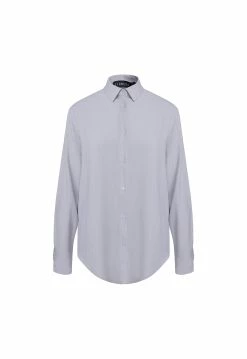 Lioness US Shopify PROVOCATEUR SHIRT - LIGHT GREY PINSTRIPE