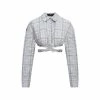 Lioness US Shopify SEVILLE CROP SHIRT - BLUE PLAID