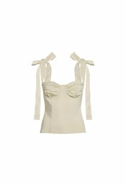 Lioness US Shopify BALLERINA BUSTIER - BEIGE -Lioness Sales Shop 24 01 23 LIONESS FEB GM GHOST MANNEQUIN FEB23 011