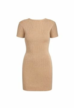 Lioness US Shopify GISELLE MINI KNIT DRESS - OATMEAL -Lioness Sales Shop 24 01 23 LIONESS FEB GM GHOST MANNEQUIN FEB23 075