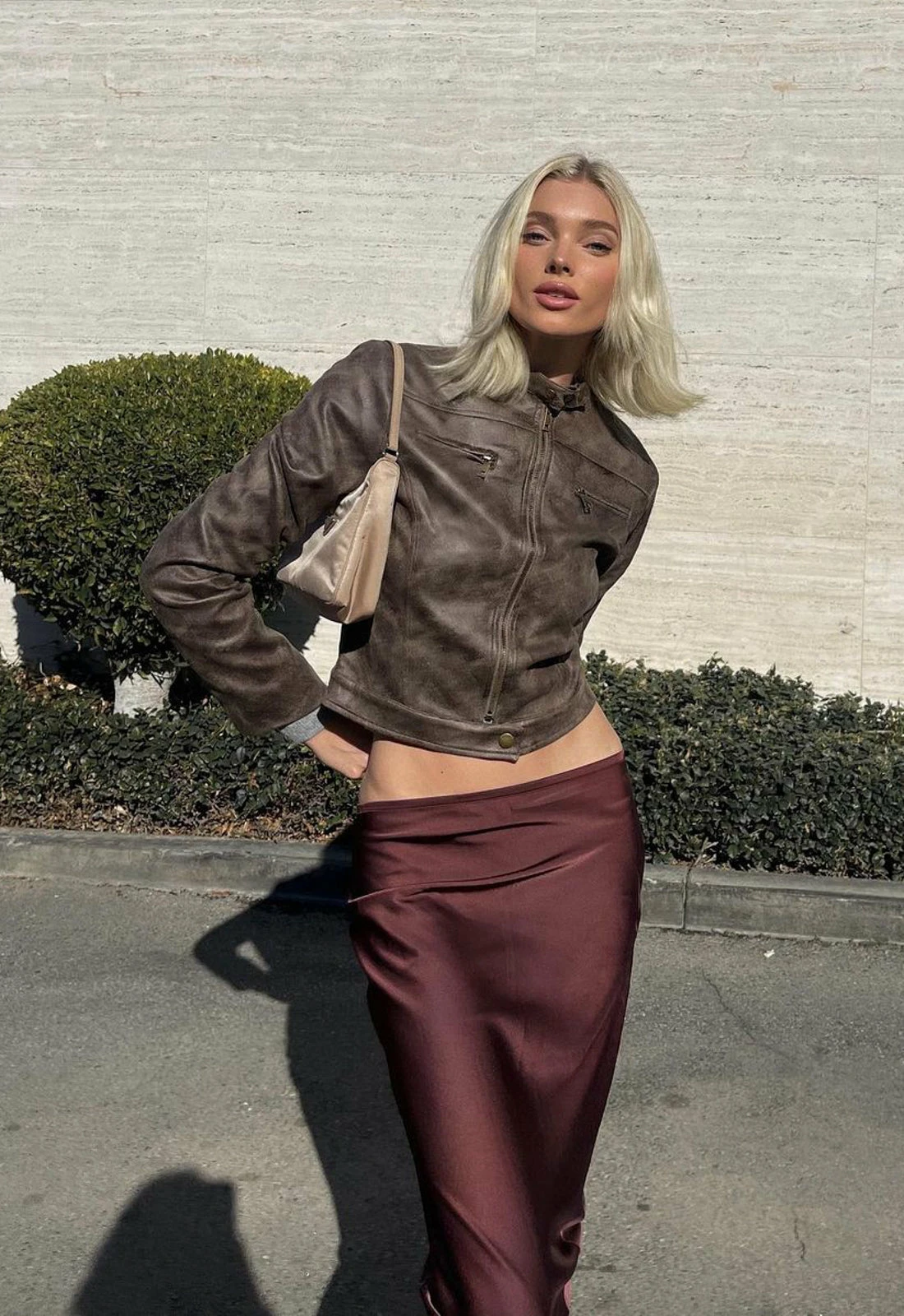 Lioness US Shopify BELLA MOTO JACKET - CHOCOLATE 1 Lioness US Shopify BELLA MOTO JACKET - CHOCOLATE