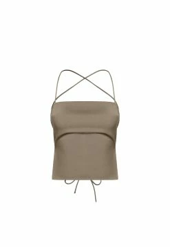 Lioness US Shopify AVARIS TIE TOP - KHAKI -Lioness Sales Shop 3 cf376bfe 13aa 45d4 819a adf96251d8d2