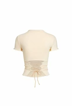 Alternative view of Lioness US Shopify SAINT TIE TEE - CANARY