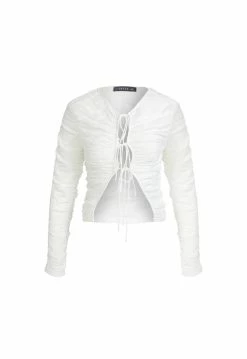 Lioness US Shopify KALIFORNIA TIE TOP - GHOST WHITE
