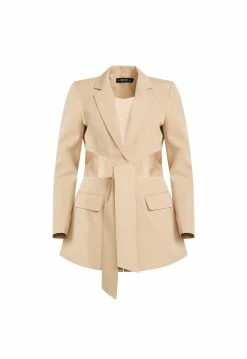 Lioness US Shopify LA CONFIDENTIAL DRESS - CAMEL