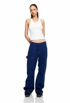 Lioness US Shopify MIAMI VICE PANT - DARK DENIM 6 Lioness US Shopify MIAMI VICE PANT - DARK DENIM -Lioness Sales Shop LB88 381 1DARKDENIM2