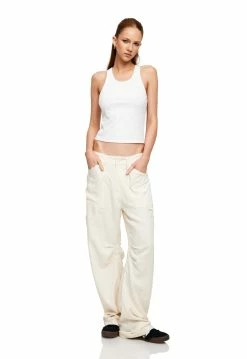Lioness US Shopify MIAMI VICE LINEN PANT - OFF WHITE