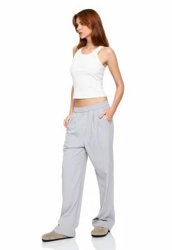 Lioness US Shopify AGYNESS PANT - LIGHT GREY PINSTRIPE -Lioness Sales Shop LB88 495 2 LIGHT GREY PINSTRIPE 7