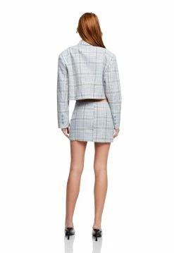 Lioness US Shopify GRANADA CROP JACKET - BLUE PLAID -Lioness Sales Shop LC88 556 1 LB88 512 1 BLUE PLAID9 bd42a212 eb5a 4678 a9e3 0ec19d85c572