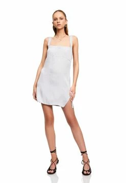 Lioness US Shopify ANDIE MINI DRESS - SONIC SILVER -Lioness Sales Shop LD88 837 SONIC SILVER 2