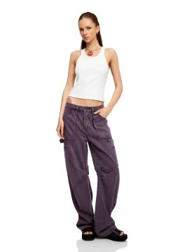Lioness US Shopify MIAMI VICE JEANS - PLUM -Lioness Sales Shop LT88 657 1 WHITE LB88 381 18 PLUM 2