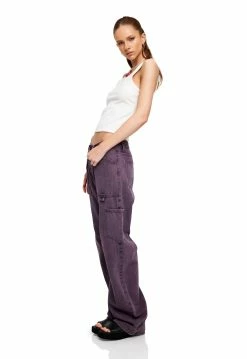 Lioness US Shopify MIAMI VICE JEANS - PLUM -Lioness Sales Shop LT88 657 1 WHITE LB88 381 18 PLUM 7